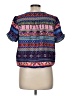 Life Style 100% Polyester Blue Short Sleeve Blouse Size M - photo 2