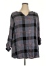 Avenue 100% Rayon Gray 3/4 Sleeve Blouse Size 18 Plus - photo 1