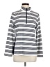 Chico's Stripes Silver Long Sleeve Top Size M - photo 1