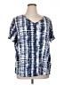 Evri 100% Polyester Tie-dye Blue Short Sleeve T-Shirt Size 2X - photo 1