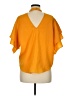 GB 100% Polyester Orange Short Sleeve Blouse Size M - photo 2