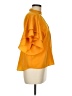 GB 100% Polyester Orange Short Sleeve Blouse Size M - photo 4