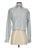 Athleta 100% Polyester Stripes Silver Long Sleeve Blouse Size XXS - photo 1