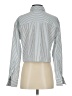 Athleta 100% Polyester Stripes Silver Long Sleeve Blouse Size XXS - photo 2