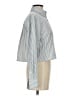 Athleta 100% Polyester Stripes Silver Long Sleeve Blouse Size XXS - photo 4
