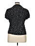 Van Heusen Polka Dots Black Short Sleeve Blouse Size XL - photo 2