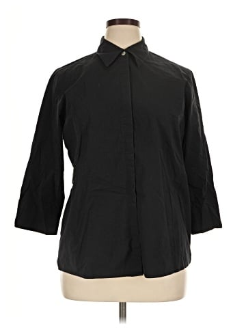 Lord & Taylor 3/4 Sleeve Button-Down Shirt (view 1)