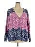 Isaac Mizrahi LIVE! Paisley Purple Pullover Sweater Size 3X - photo 1