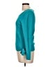 Pointelle Teal Pullover Sweater Size L - photo 5