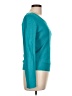 Pointelle Teal Pullover Sweater Size L - photo 4