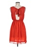Fun2Fun 100% Polyester Hearts Orange Casual Dress Size M - photo 2