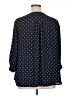 dalia 100% Polyester Polka Dots Blue 3/4 Sleeve Blouse Size 1X - photo 2