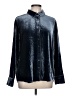 Faherty Metallic Blue Long Sleeve Button-Down Shirt Size L - photo 1
