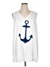 Unbranded White Sleeveless T-Shirt Size 1X - photo 1
