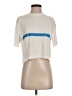 AB Color Block Ivory Short Sleeve Turtleneck Size S - photo 1