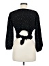 Lush 100% Polyester Black 3/4 Sleeve Top Size M - photo 2