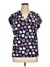 Anne Klein Floral Blue Short Sleeve Blouse Size XL - photo 1
