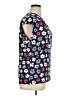 Anne Klein Floral Blue Short Sleeve Blouse Size XL - photo 4