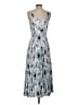 Vince. 100% Polyester Print Silver Cocktail Dress Size XS - photo 2