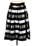 Ronni Nicole Stripes Silver Gold Formal Skirt Size 16 - photo 1
