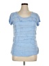 DKNYC Blue Short Sleeve Top Size XL - photo 1