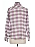 Sandra Ingrish Checkered-gingham Purple Long Sleeve Button-Down Shirt Size L - photo 2