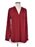 Ann Taylor LOFT 100% Polyester Burgundy Long Sleeve Blouse Size XS - photo 1