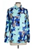 Unbranded Print Blue Long Sleeve Blouse Size L - photo 1