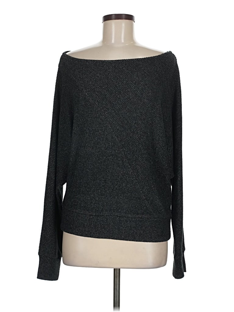 Pre-owned Evereve Pullover Sweater In Black