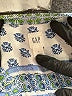 Gap 100% Polyester Print Blue Casual Dress Size L - photo 7