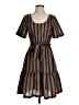Iris & Ink Stripes Brown Casual Dress Size 4 - photo 1