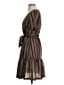 Iris & Ink Stripes Brown Casual Dress Size 4 - photo 5