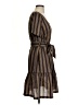 Iris & Ink Stripes Brown Casual Dress Size 4 - photo 4