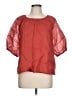 J.Crew Red Short Sleeve Blouse Size L - photo 1