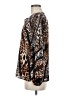 Kobi Halperin 100% Silk Animal Print Brown Long Sleeve Silk Top Size M - photo 5