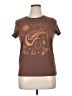 Wound Up Brown Short Sleeve Top Size XL - photo 1