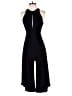 Assorted Brands 100% Viscose Solid Black Jumpsuit Size P (petite) - photo 1