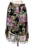 Notations 100% Polyester Floral Black Casual Skirt Size 1X - photo 2