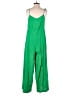 Old Navy 100% Rayon Solid Green Jumpsuit Size S - photo 2