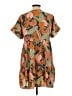 Shein 100% Polyester Tropical Orange Casual Dress Size L - photo 2