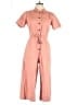 Madewell 100% Cotton Solid Pink Jumpsuit Size 10 - photo 1