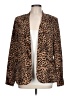 Daniel Rainn Animal Print Brown Blazer Size L - photo 1