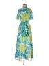 Gretchen Scott Designs 100% Polyester Tropical Blue Casual Dress Size XS - photo 1