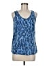 Faded Glory 100% Rayon Blue Sleeveless Blouse Size 8 - photo 1