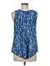 Faded Glory 100% Rayon Blue Sleeveless Blouse Size 8 - photo 2
