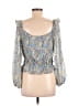 ASTR The Label 100% Polyester Blue 3/4 Sleeve Blouse Size M - photo 2