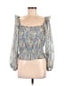 ASTR The Label 100% Polyester Blue 3/4 Sleeve Blouse Size M - photo 1