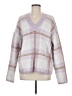 Dex Plaid Purple Pullover Sweater Size M - photo 1