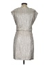 Phoebe Couture 100% Polyester Metallic Silver Cocktail Dress Size 2 - photo 2
