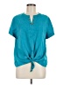 MULTIPLES Teal Short Sleeve Top Size M - photo 1